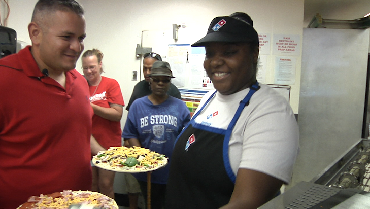 Soldiers Make Their Own Pizzas at Copperas Cove Domino's Pizza | kcentv.com